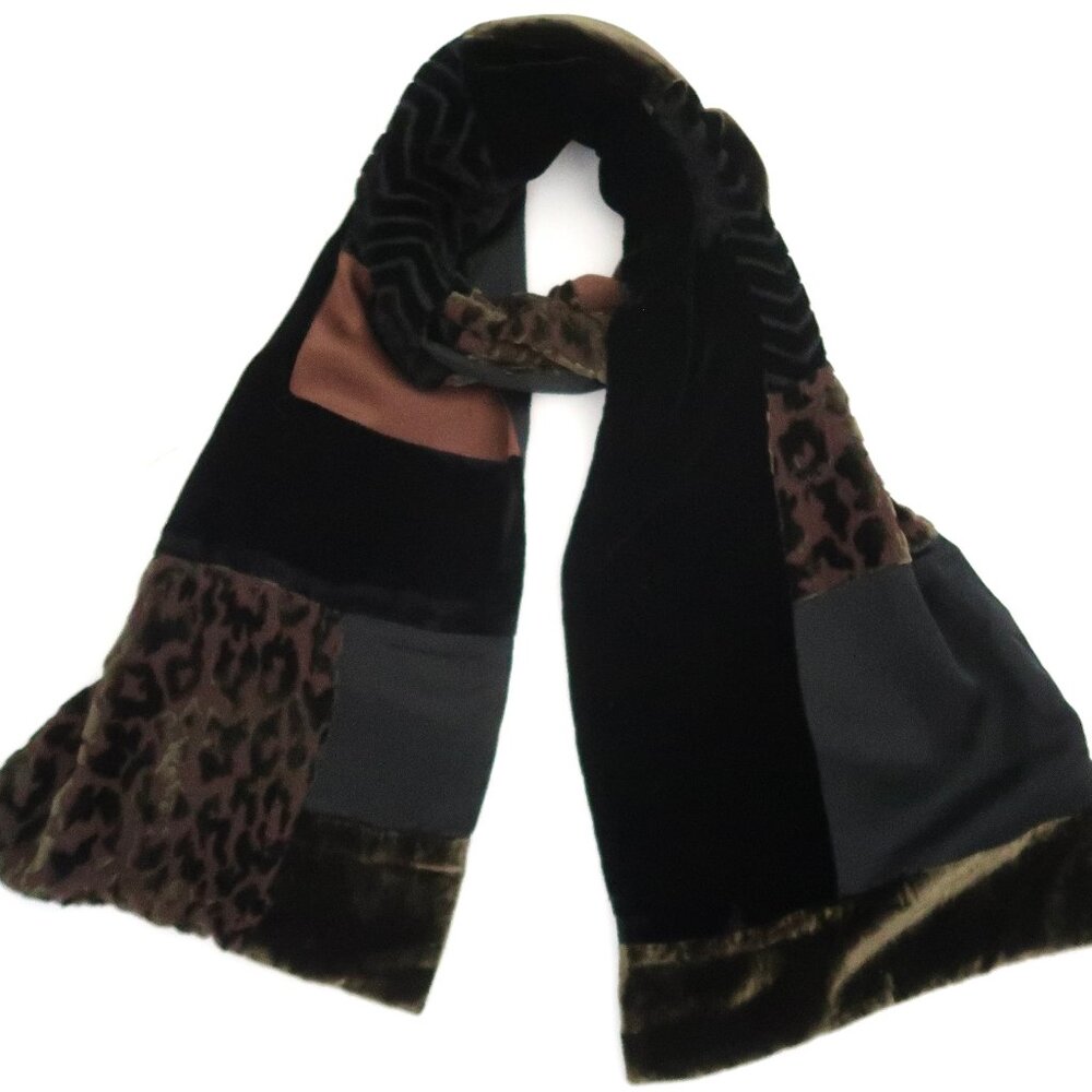 Summer Tompkins Patchwork Animal Print Velvet Sca… - image 7